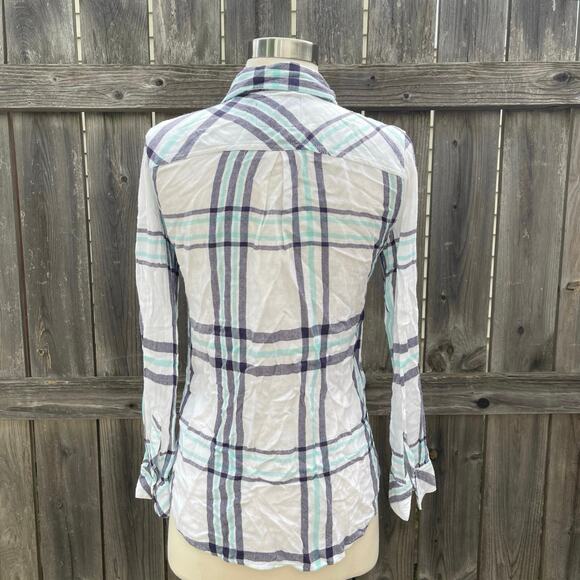 Rails • Button Front Long Sleeve Plaid Top - Picture 5 of 7